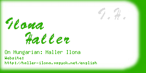 ilona haller business card